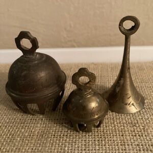 Vintage Brass Temple Camel Bell Sets